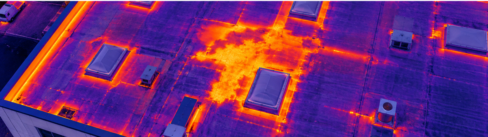 Thermal imagery showing temperature variation across an industrial asset